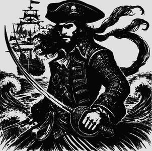 Pirate Captain Lamp/Deco With Easy Solution To Change Front!