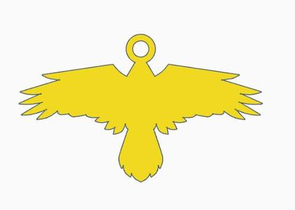 Bird in Flight Silhouette Earring 3.stl
