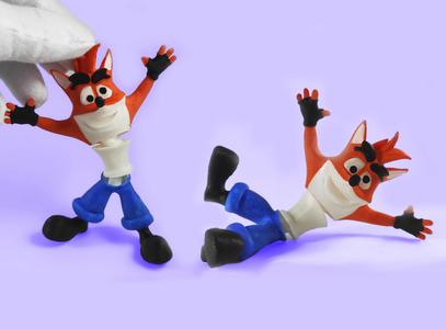 Articulated Crash Bandicoot Fox Character Flexible