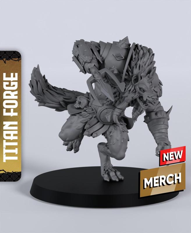 Wrargog Bloodmoon - With Free Dragon Warhammer - 5e DnD Inspired for RPG and Wargamers