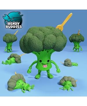 Broculus Cute Broccoli V2 / Vegetable Articulated / Print-in-Place Plant Creature / Clever Green 