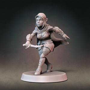 Elf Rogue Type A with Modular Hands and Weapons (Presupported)