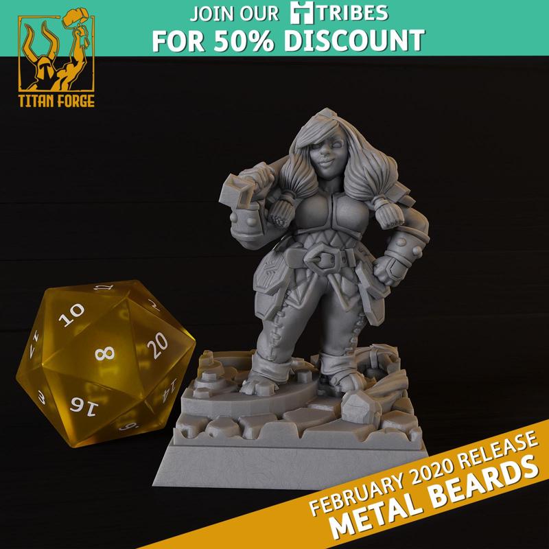 Elris Nobleaxe - Metal Beards - Titan Forge Miniatures February 2020