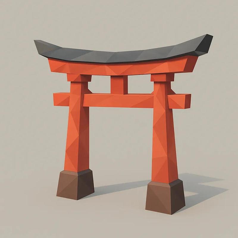 taorii japones low poly   