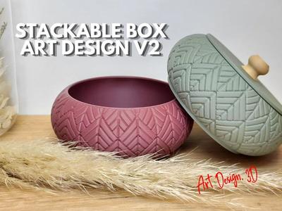 Jewelry Box Stackable Art Design V2