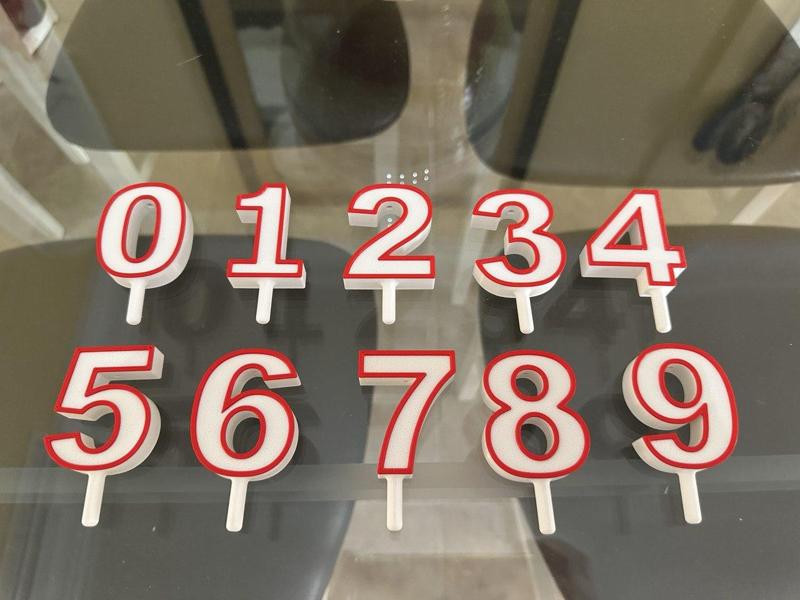 Birthday cake numbers