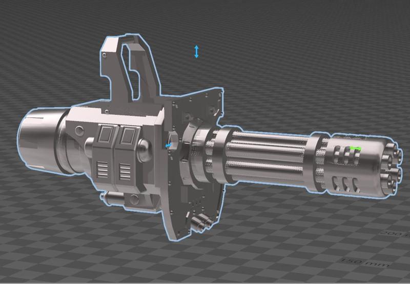 1/100 scale Gatling Gun for Gundam
