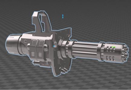 1/100 scale Gatling Gun for Gundam