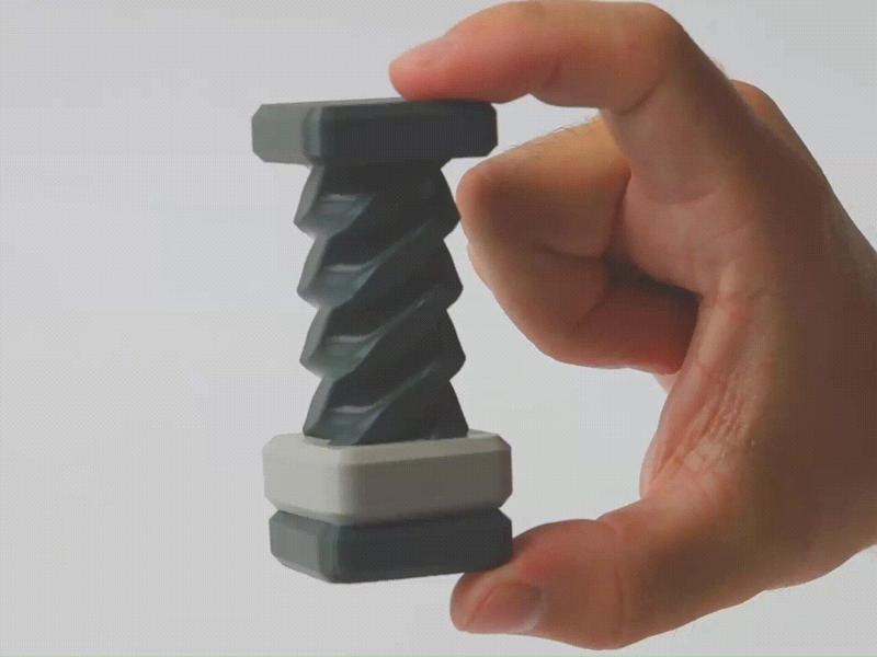Square Screw And Nut - Two Heads