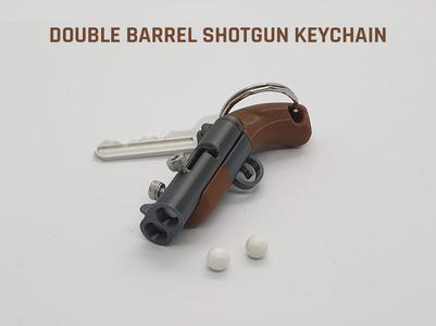 Double Barrel Shotgun Keychain