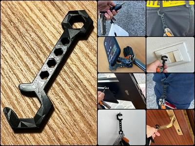 MULTIPURPOSE HEX KEYCHAIN - EDC -  ONLY 4,6 GR