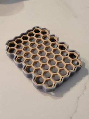 Hexagonal Soap/Sponge dish w/locking tabs