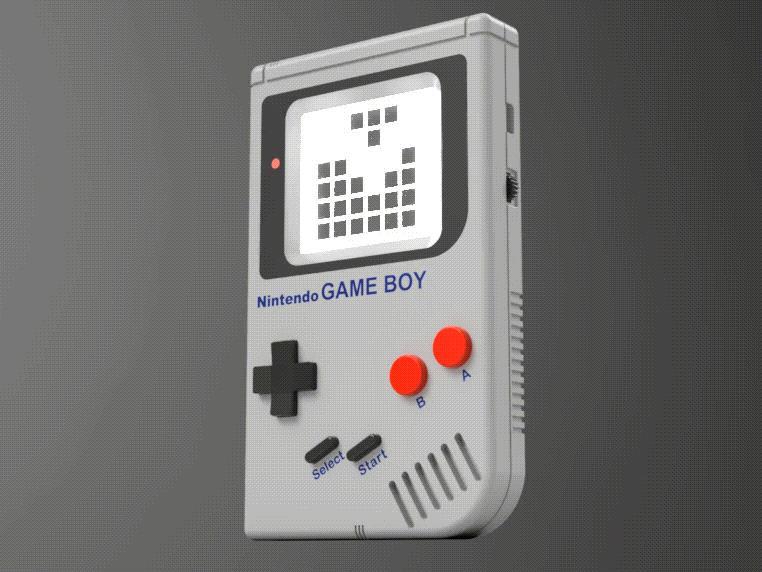 Game boy with changeable light up gaming cards.