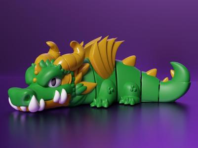 Articulated Dragon Emerald Flexi