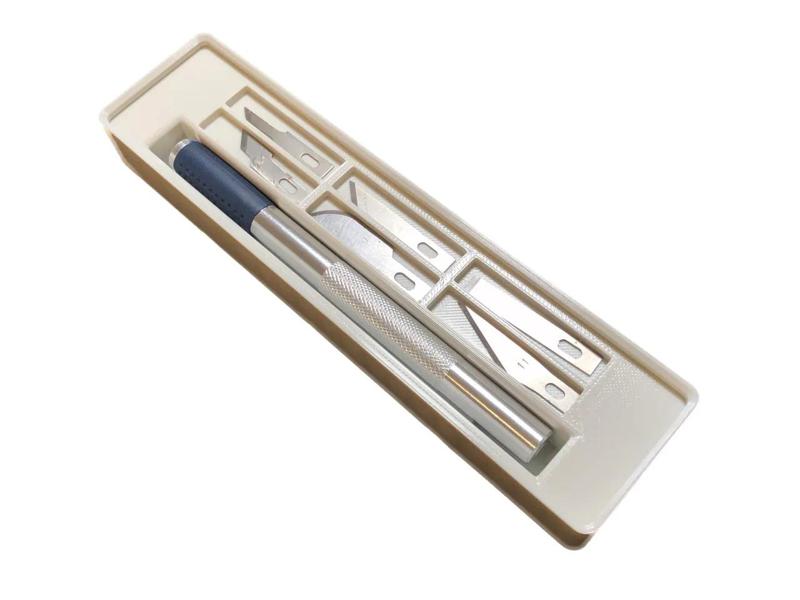 Gridfinity Scalpel Holder (1x4x3) - up to 6 blades   