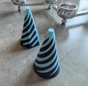 Spiral fidget cone & hexagon