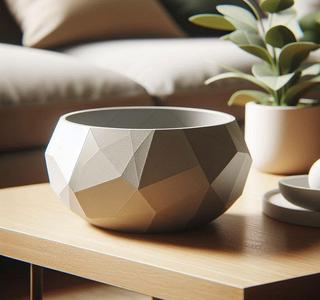 Low Poly Designer Bowl "Pressed Diamond"