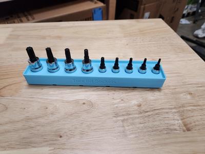 Gridfinity Pittsburgh pittsburgh 1/4 in. and 3/8 in. Drive Star/torx Bit Socket Set holder