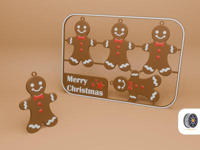 Gingerbread Man Card Kit | Multiple Languages