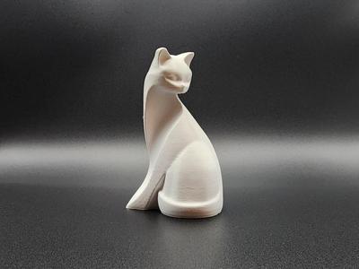 Minimalist Cat Statue