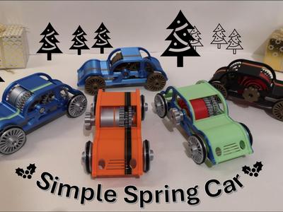 Simple spring car - 100% 3D