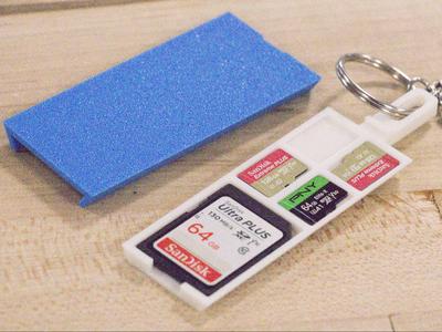 SD Card Holder, Locking Keychain