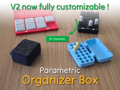 Parametric Organizer Box ● Print-in-place