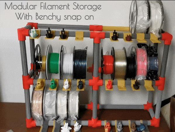 Modular Filament Storage - With Benchy Snap on