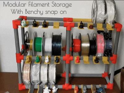 Modular Filament Storage - With Benchy Snap on