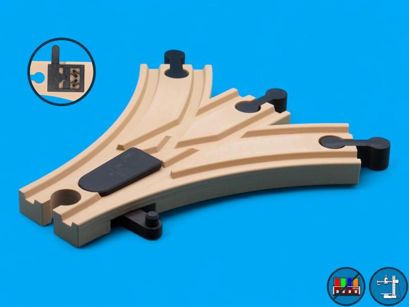 Brio compatible 3 track lockable switch