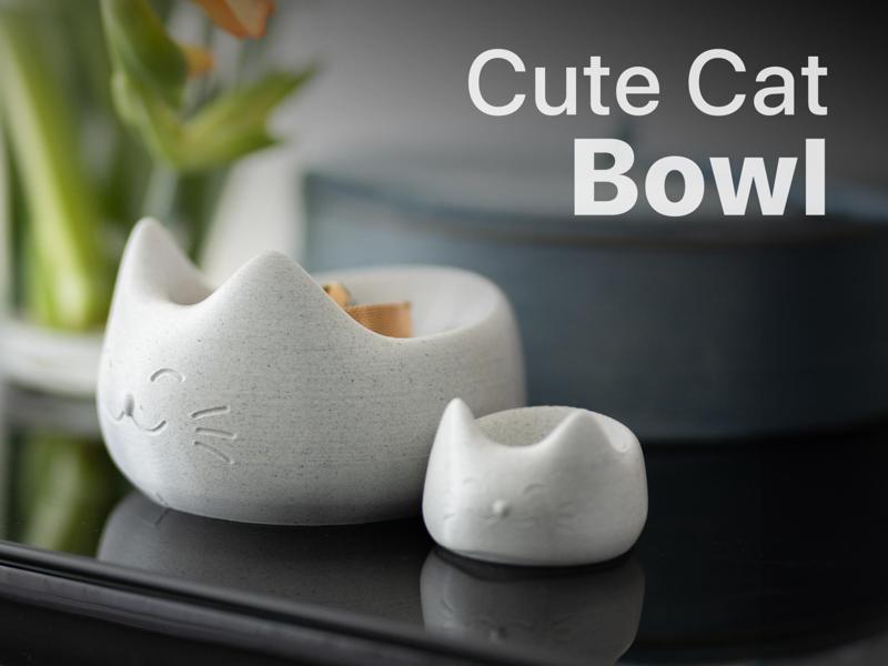 Cute cat bowl