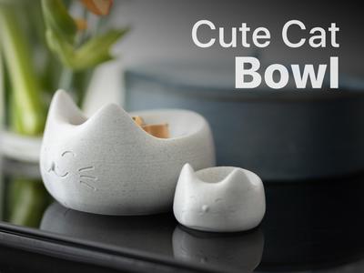 Cute cat bowl