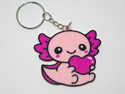 Cute Axolotl Keychain