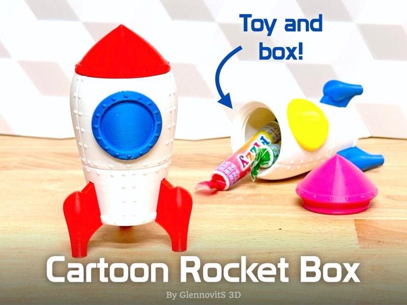 Cartoon Rocket Box (toy and box/giftbox)