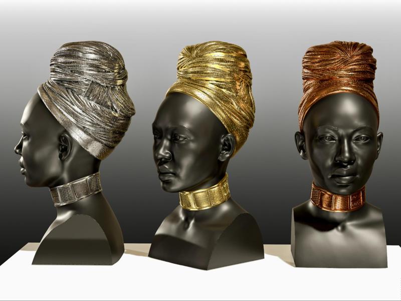 Ethnic female head