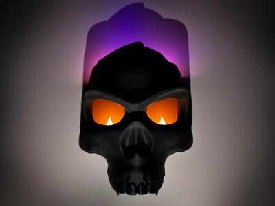 Halloween Demonic Wall-Hanging Skull