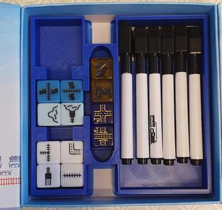 Railroad Ink insert - base game, 3 expansions