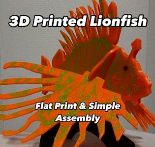 3D-Printed Lionfish – Flat Print & Simple Assembly