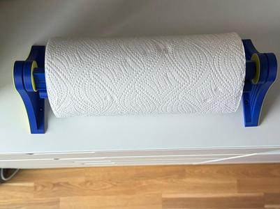 Two-Tone Kitchen Roll Holder with Roll Stop