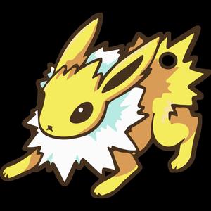 Jolteon Keychain, Pokemon Keychain, Eevee Charm, Pokemon Charm, 3D Printed Keychain