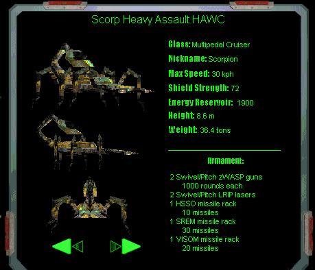 Scorpion Hawc - Battletech style figure