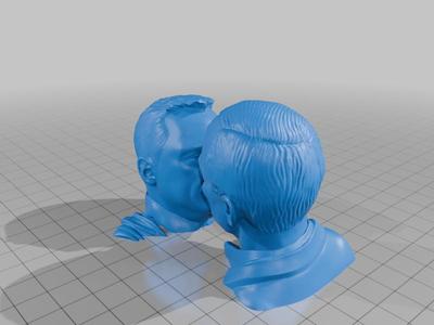 Updated Socialist fraternal kiss updated: Orban and Putin 