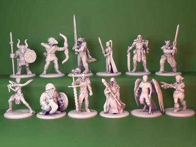 DnD Player Character pack5 miniatures