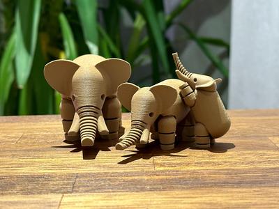 Flexible Elephant - Floating Layers Fixed & Trunk + Legs Reinforced