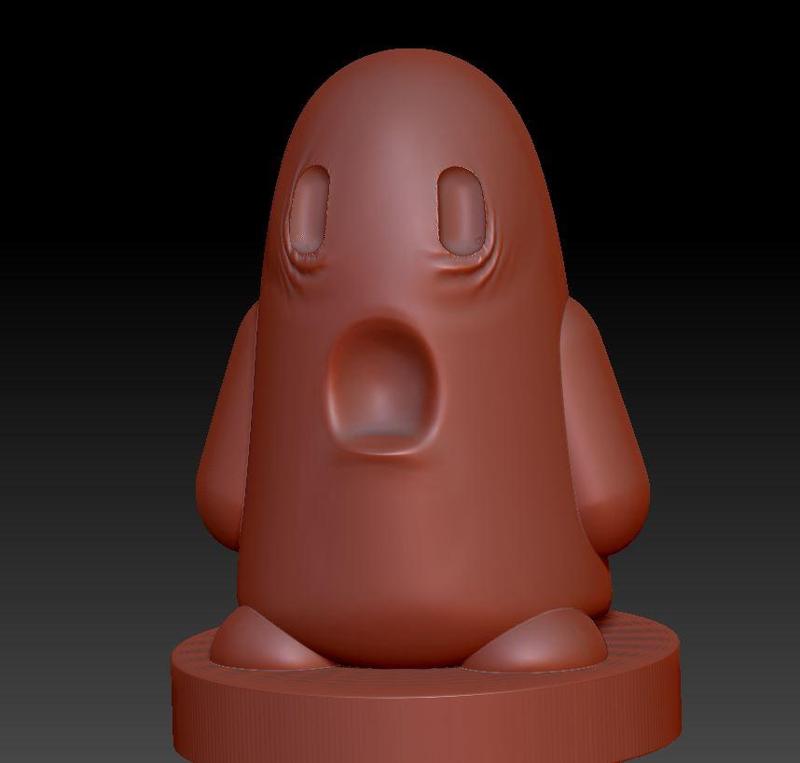 Sad Crying Ghost W Arms Base