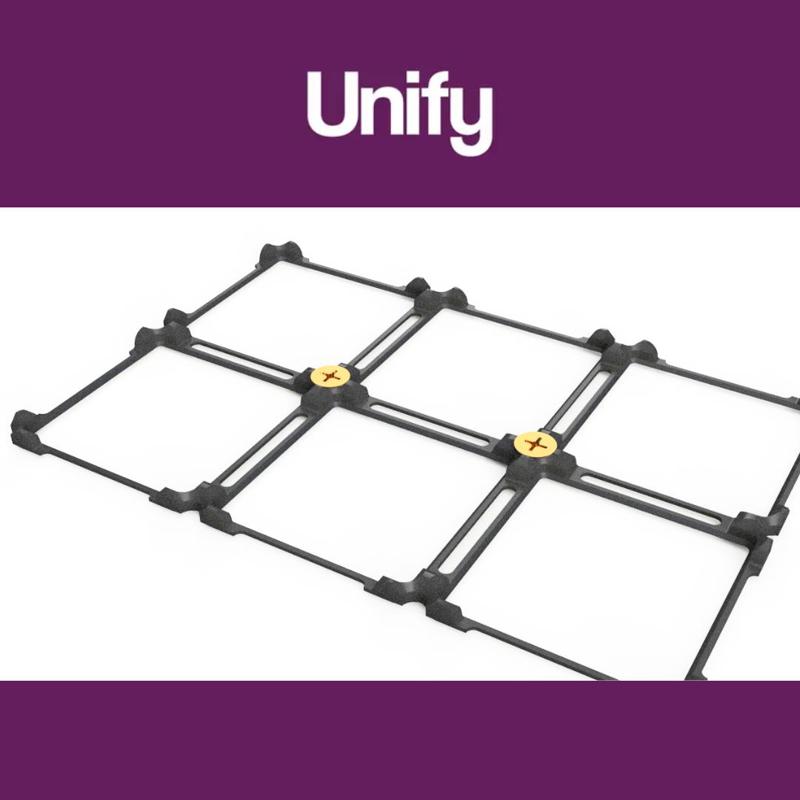 Gridfinity Skeletonised Base with screwholes