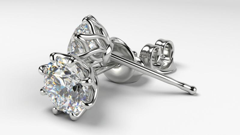 Round Stud Earrings