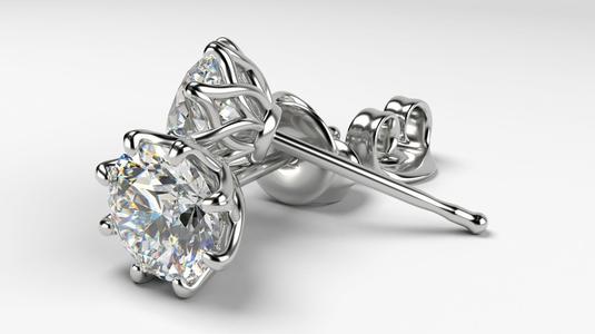 Round Stud Earrings
