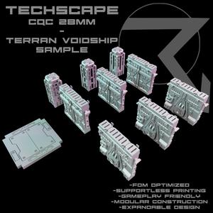 TECHSCAPE CQC - 28mm - Terran Voidship FREE Sample (40k Boarding Action and Into The Dark Compatible)