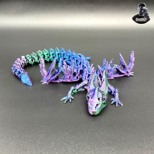 Big Skeleton Dragon - Winged  - Articulated - Flexi - Print in Place - No Supports - Fantasy - Multi